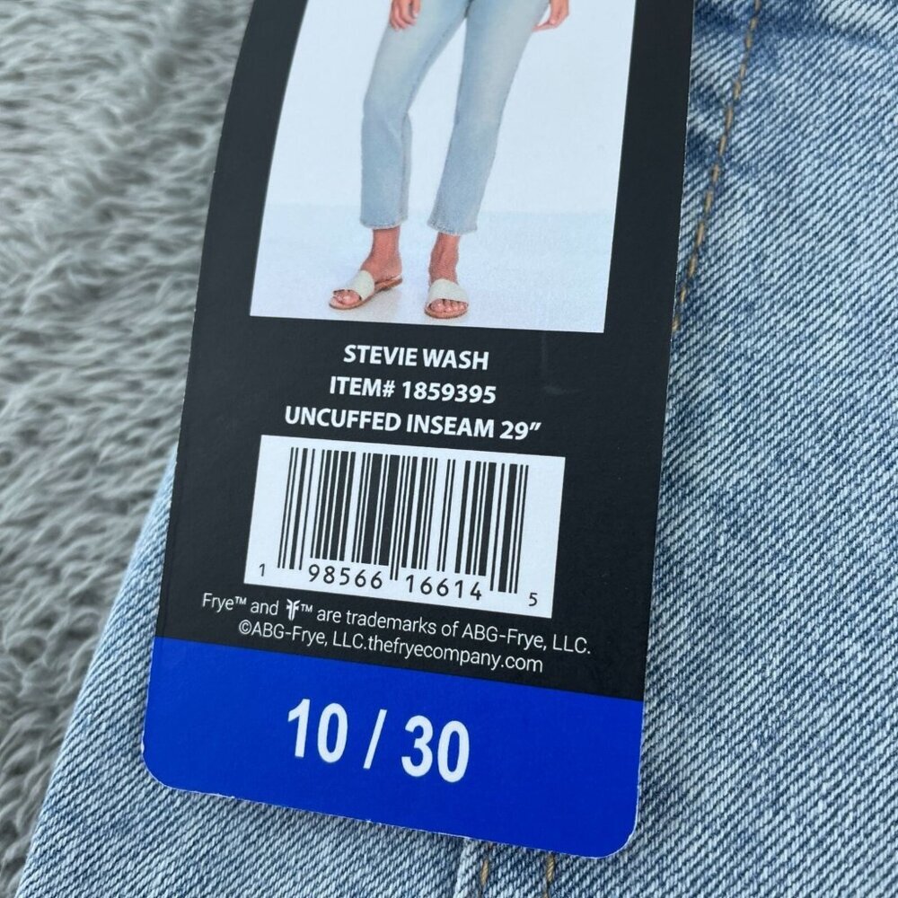 Frye Womens Stevie Wash Jeans Size 10/30 Light Blue Mid-Rise Cropped NWT 3036 - Picture 5 of 12